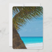 palmbomen op de repetitie van de beach Wedding Kaart (Achterkant)