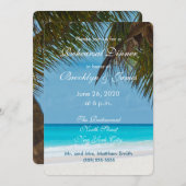 palmbomen op de repetitie van de beach Wedding Kaart (Voorkant / Achterkant)