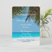 palmbomen op de repetitie van de beach Wedding Kaart (Staand voorkant)