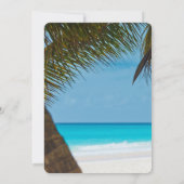 palmbomen op de repetitie van de beach Wedding Kaart (Achterkant)