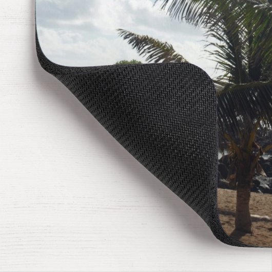 Palmbomen op de strand muismat (Hoek)