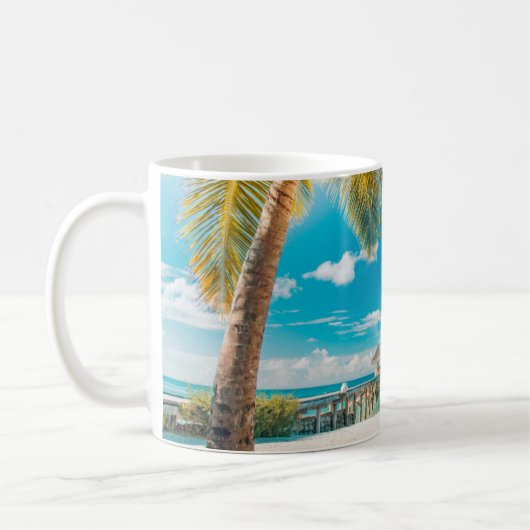 Palmbomen op de zon koffiemok (Links)