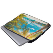 Palmbomen op de zon laptop sleeve (Voorkant onderkant)