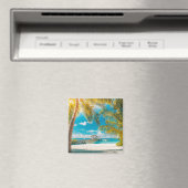 Palmbomen op de zon magneet (Insitu (Vaatwasser))