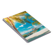 Palmbomen op de zon notitieboek (Rechterzijde)