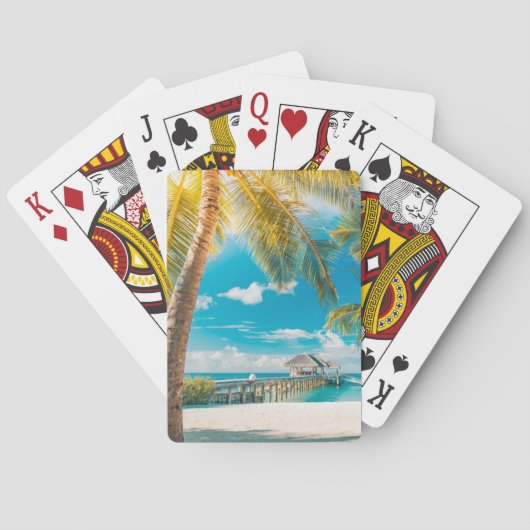 Palmbomen op de zon pokerkaarten (Achterkant)