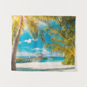 Palmbomen op de zon wandkleed (Voorkant (horizontaal))