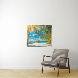 Palmbomen op de zon wandkleed