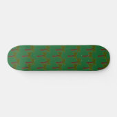 Palmbomen op donkergroen persoonlijk skateboard (Horizontaal)