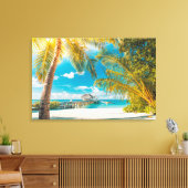 Palmbomen op een mooie zonsondergang canvas afdruk (Insitu (Woonkamer))