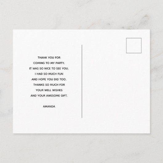 Palmbomen op een Tropisch Strand Bedankt Briefkaart (Achterkant)