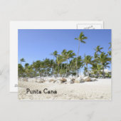 palmbomen op een tropisch strand briefkaart (Voorkant / Achterkant)