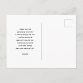 Palmbomen op een tropisch strand Dank je Briefkaart (Achterkant)