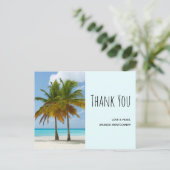Palmbomen op een tropisch strand Dank je Briefkaart (Staand voorkant)