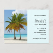 Palmbomen op een tropische strand op uitnodiging (Voorkant)