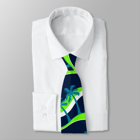 Palmbomen op golven stropdas (Gebonden)