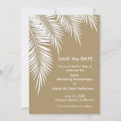 Palmbomen op goud BEWAREN de DATUMkaarten (Voorkant)