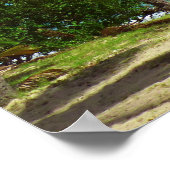 Palmbomen op het Poster van de Tropische Seascape (Hoek)