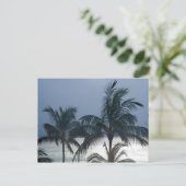 palmbomen op het strand briefkaart (Staand voorkant)