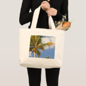 palmbomen op het strand grote tote bag (Voorkant (product))
