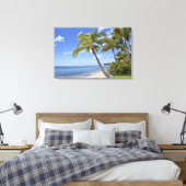 Palmbomen op het strand in Hawaii. Canvas Afdruk (Insitu (Slaapkamer))