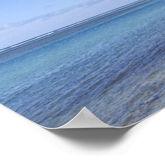 Palmbomen op het strand in Hawaii. Poster (Hoek)