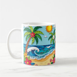 Palmbomen op het Strand Koffiemok