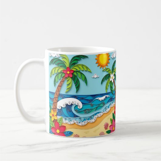 Palmbomen op het Strand Koffiemok (Links)