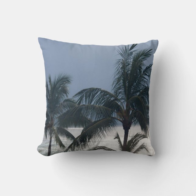 palmbomen op het strand kussen (Voorkant)