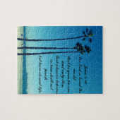 Palmbomen op het strand legpuzzel (Horizontaal)