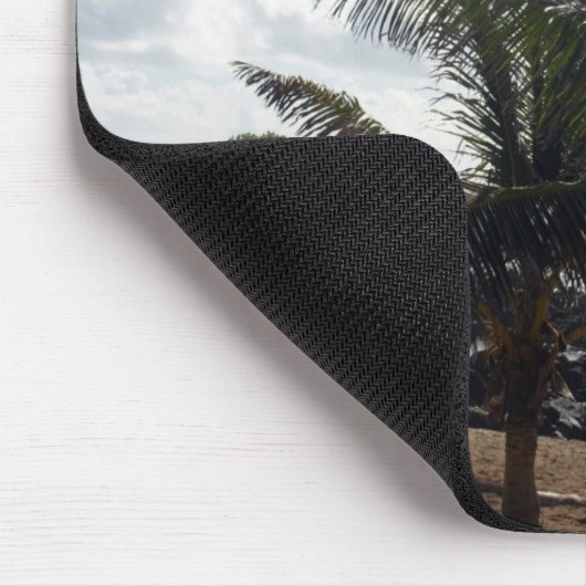 Palmbomen op het strand Mousepad Muismat (Hoek)