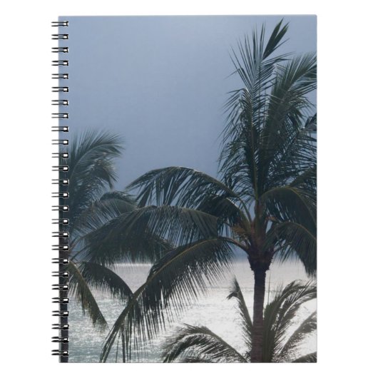 palmbomen op het strand notitieboek (Voorkant)