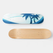 Palmbomen op het strand skateboard (Horizontaal)
