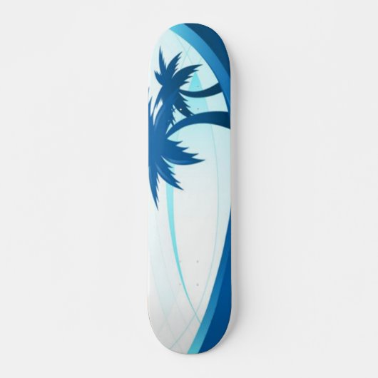 Palmbomen op het strand skateboard (Voorkant)