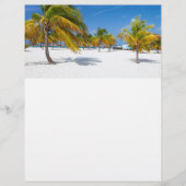 Palmbomen op het strand van de oceaan flyer (Voorkant)