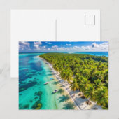 Palmbomen op het strand van Isla Saona Briefkaart (Voorkant / Achterkant)