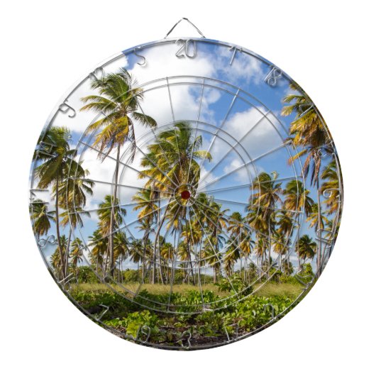 Palmbomen op het strand van Isla Saona Dartbord (Voorkant)