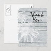 Palmbomen op houten achtergrond strand dank u briefkaart (Voorkant / Achterkant)