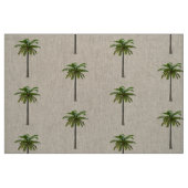 Palmbomen op natuurlijke linnen stof (Fat Quarter)