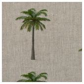 Palmbomen op natuurlijke linnen stof (Swatch)
