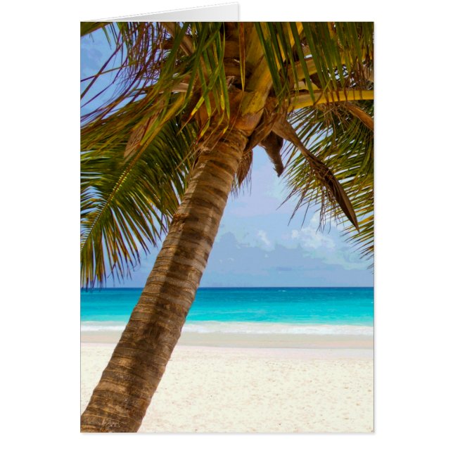 Palmbomen op strand Blue Zee & Sky (Voorkant)