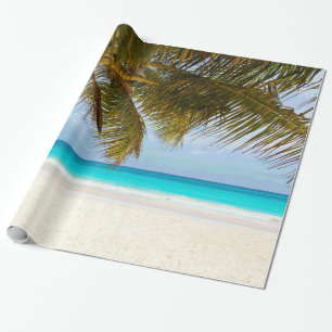 Palmbomen op strand Blue Zee & Sky Cadeaupapier