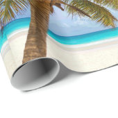 Palmbomen op strand Blue Zee & Sky Cadeaupapier (Rol Hoek)