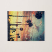 Palmbomen op Sunset Puzzle Legpuzzel (Horizontaal)