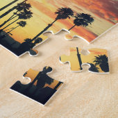Palmbomen op Sunset Puzzle Legpuzzel (Zijkant)