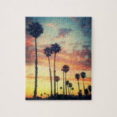 Palmbomen op Sunset Puzzle Legpuzzel (Verticaal)