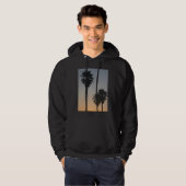 Palmbomen op zonsondergang hoodie (Voorkant volledig)