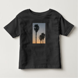 Palmbomen op zonsondergang kinder shirts