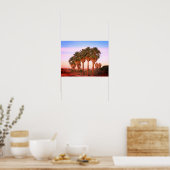 Palmbomen op zonsondergang poster (Keuken)