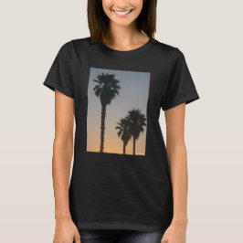 Palmbomen op zonsondergang t-shirt